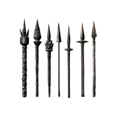 Collection of Antique Wooden Spearheads and Javelins History, Heritage, and Craftsmanship