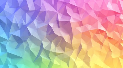 Geometric facets in a rainbow spectrum creating a visually stunning backdrop