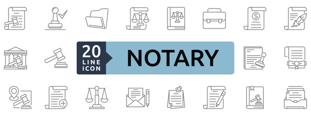 Notary icon sheet