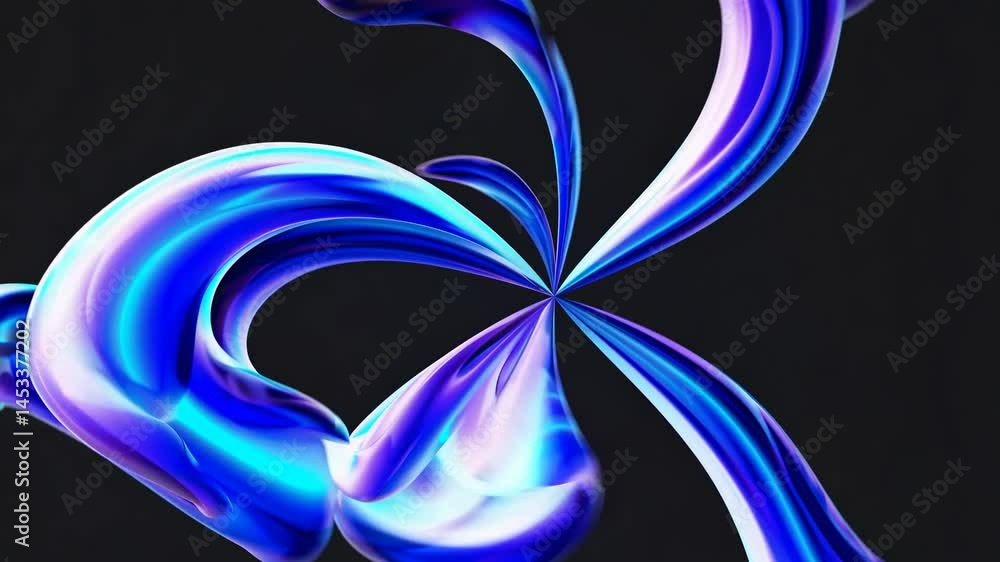 Poster abstract blue and purple swirls on a dark background, creating a dynamic and fluid design. the swirl