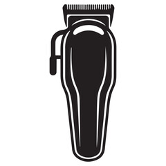 Electrical hair clipper or shaver Vector Black silhouettes. with white background
