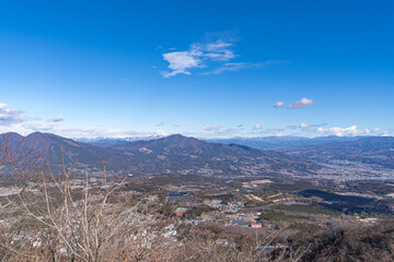 伊香保温泉にある見聞山から望む、赤城山・谷川岳の壮大なパノラマ