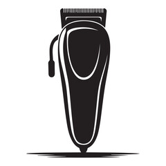 Electrical hair clipper or shaver Vector Black silhouettes. with white background