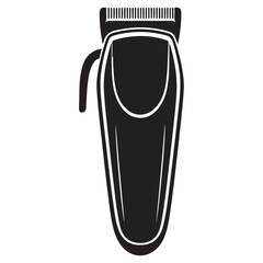 Electrical hair clipper or shaver Vector Black silhouettes. with white background