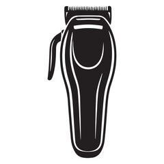 Electrical hair clipper or shaver Vector Black silhouettes. with white background