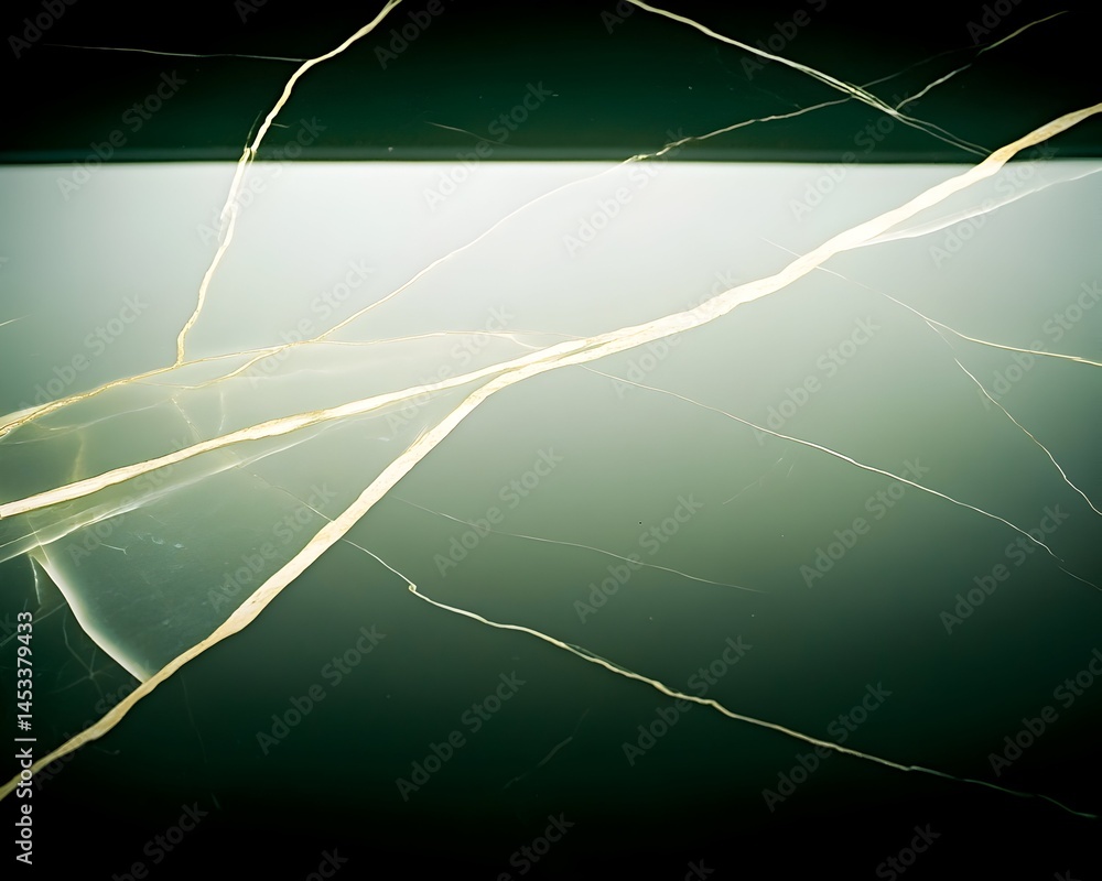 Aufkleber abstract image of cracked surface dark green and light beige lines crossing creating a unique textur