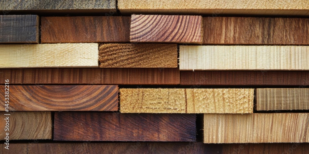 Poster stacked wood blocks create texture and contrast in an artful way