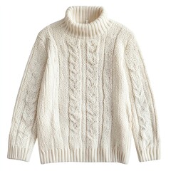 Ivory cable knit turtleneck sweater for women winter fashion cozy warm knitwear stylish apparel clothing style