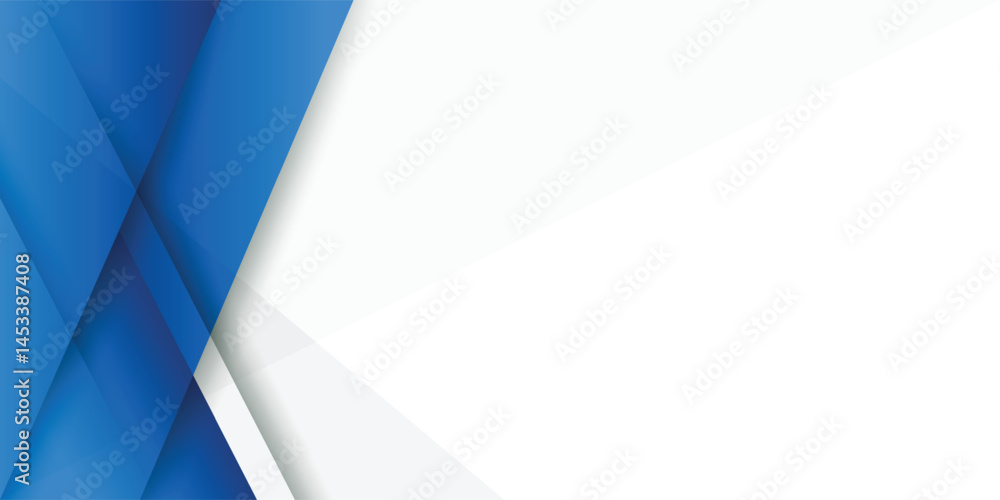 Poster abstract blue light gradient stripes geometric triangle with space banner for presentation backgroun