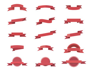 Red Ribbon Bows Collection – Vector Clip art Set for Gifts, Crafts & Celebrations
