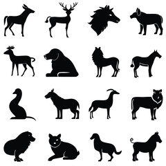 Animal vector icons set