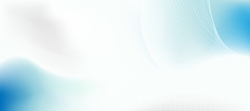 Minimal liquid white ligh blue gradient abstract background with wave line patterns. Vector illustration.