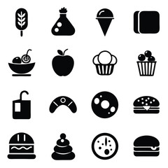 Food vector icon set vector icon