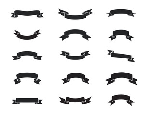 Black Ribbon Bows Collection silhouette &ndash; Vector Clipart Set for Gifts, Crafts & Celebrations