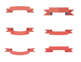 Red Ribbon Bows Collection &ndash; Vector Clip art Set for Gifts, Crafts & Celebrations