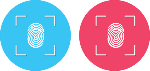 fingerprint icon. Vector art