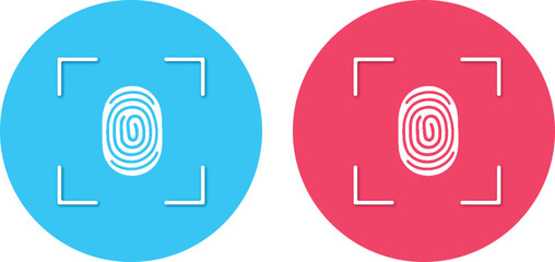 Fingerprint identification system. Vector icon fingerprint.