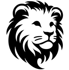 Lion cub portrait silhouette