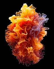 surreal sculpture, abstract organic form, intricate structure, biomorphic design, fantastical shape, 3D art object, generative design, fluid formations, imaginative artwork, conceptual sculpture