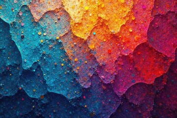 Colorful repetitive print on seamless surface, vibrant, geometric, leaf