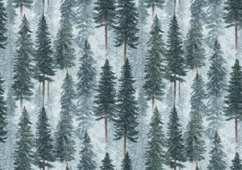 Pine tree seam pattern in snow.