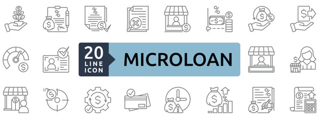 Microloan icon sheet 