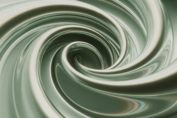 Obraz premium A spiral of silver and gold with a shiny, reflective surface