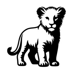 Lion cub silhouette