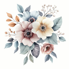 Watercolor Floral Bouquet Artwork