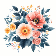 Elegant Floral Watercolor Bouquet