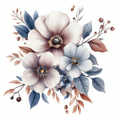 Floral bouquet, watercolor painting