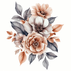 Floral Watercolor with Soft Tones