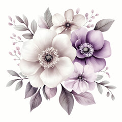 Floral arrangement with soft colors