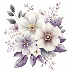 Monochrome floral display so serene