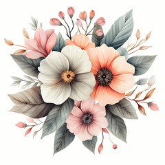 Elegant Floral Bouquet Illustration
