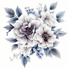 Floral blossom bouquet, soft tones