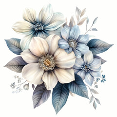 Floral bouquet with pastel hues