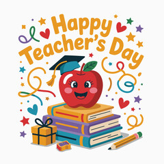 Fototapeta premium World teacher's day celebration. Happy Teacher's Day. October 5. world teachers day celebration. vector illustration, World Teachers' Day concept