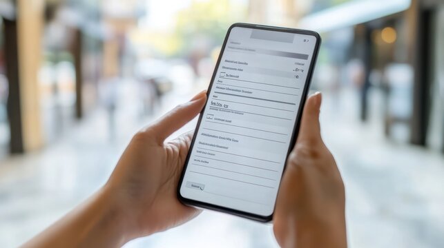 Mobile device online survey form