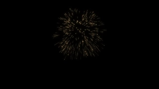 打ち上げ花火　アルファチャンネル付き動画素材