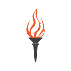 Torch Logo Design Graphic Illustration
