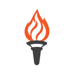 Torch Logo Design Graphic Illustration