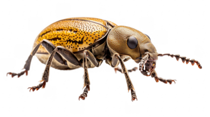Close up of a Striped Leaf Beetle