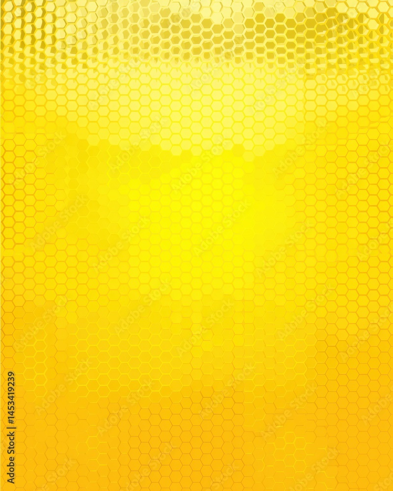 Aufkleber golden honeycomb pattern with gradient light and shadow for abstract background design and texture