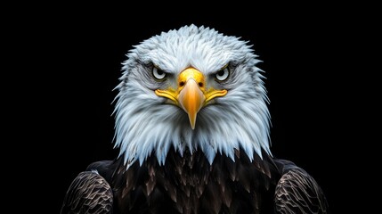 Obraz premium Bald Eagle Portrait with Intense Gaze