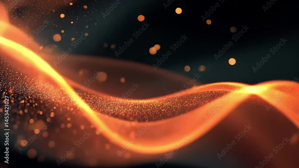 Aufkleber abstract representation of flying dust particles against a black background creating a dynamic visua