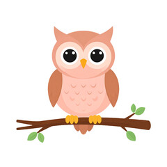Naklejka premium owl on branch