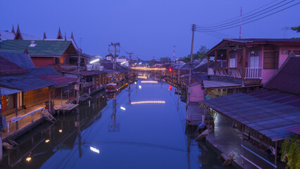canal in amphawa city, Thailand