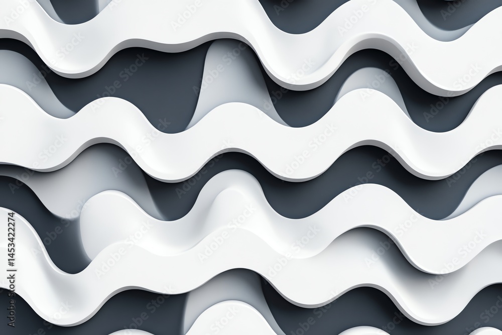 Poster abstract white wave pattern background