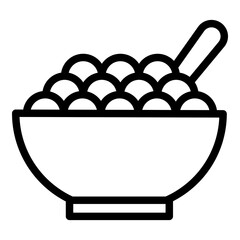 Cereal icon. Vector line icon